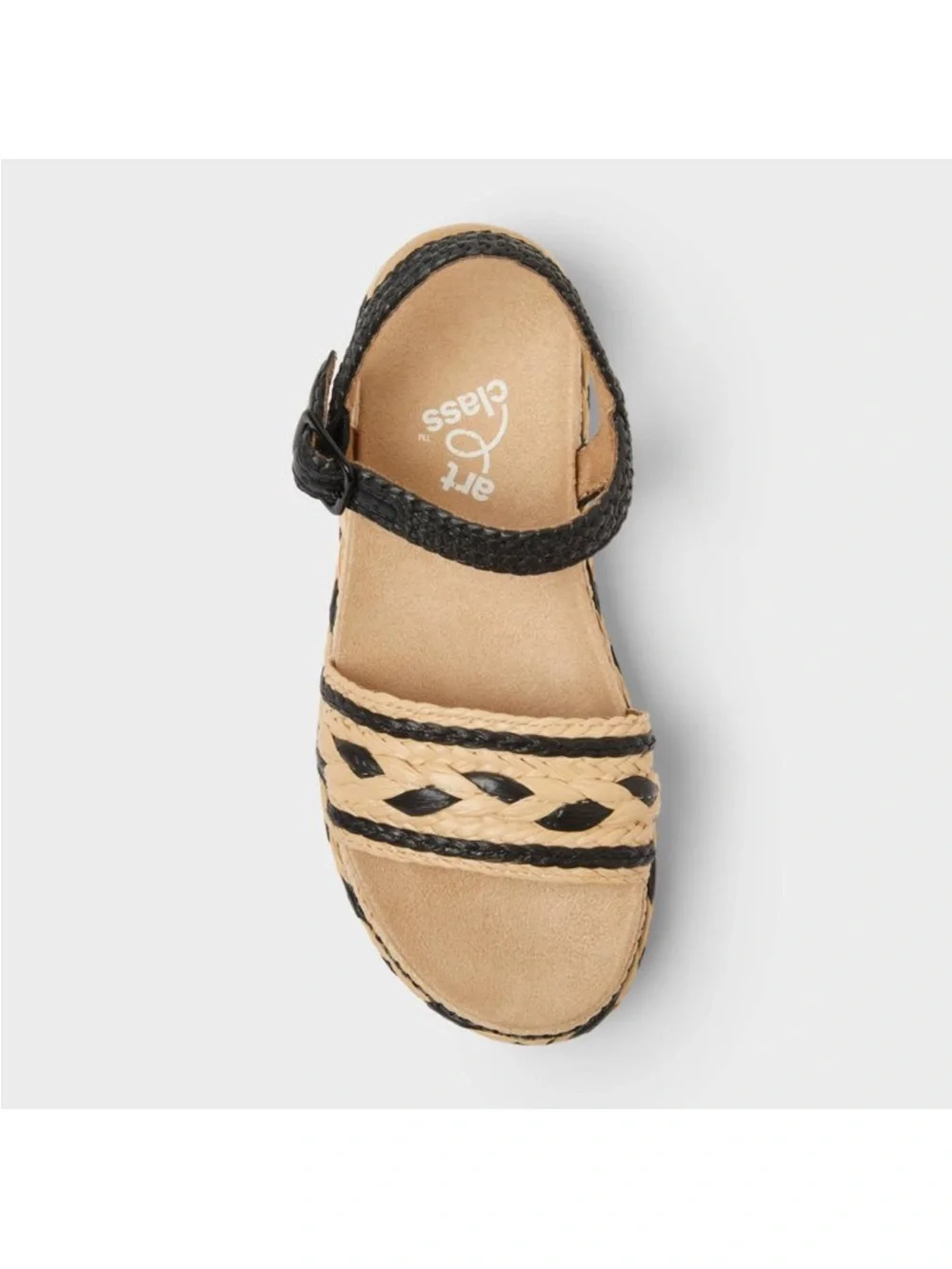 Kids' Lindsey Casual Sandals - Cat & Jack™ Natural/Black- sz 3